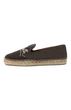 Мужские замшевые эспадрильи nanou CHRISTIAN LOUBOUTIN коричневого цвета, арт. 3210512/T0P NAN0U FLAT | Фото 3 (Материал внутренний: Натуральная кожа, Текстиль; Материал внешний: Замша)