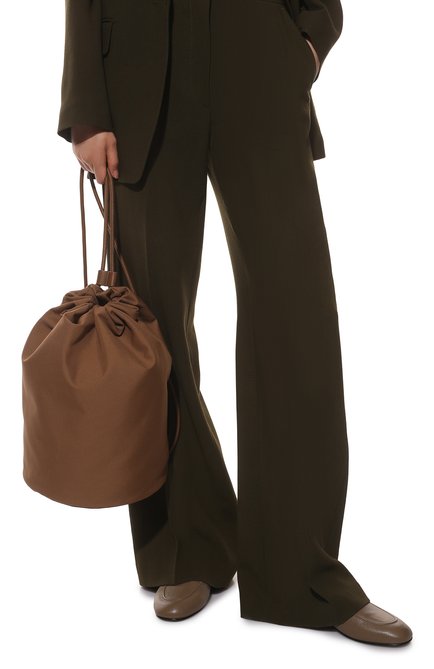 Женский рюкзак sporty THE ROW светло-бежевого цвета, арт. W1296W256 | Фото 2 (Материал: Текстиль; Размер: medium; Стили: Кэжуэл)