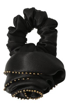 Женская резинка для волос PANFIL черного цвета, арт. 0-Scr-RDG | Фото 1 (Материал: Текстиль, Шелк)
