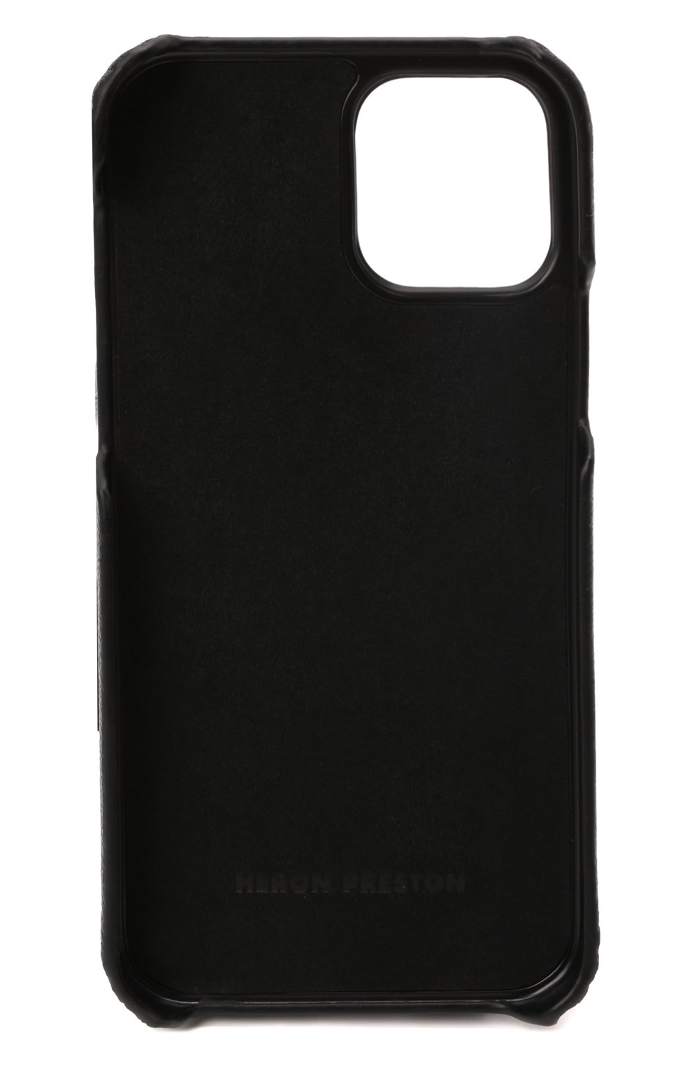 Кожаный чехол для iphone 12/12 pro HERON PRESTON черного цвета, арт. HMPA015F21LEA0011022 | Фото 3 (Женское Кросс-КТ: Кожа iPhone; Материал: Натуральная кожа)