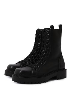 Мужские кожаные ботинки VIC MATIE черного цвета, арт. 1D8158U_B32B070101 | Фото 1 (Мужское Кросс-КТ: Ботинки-обувь, Байкеры-обувь; Материал внутренний: Натуральная кожа; Материал сплава: Проставлено; Материал утеплителя: Без утеплителя; Подошва: Массивная; Драгоценные камни: Проставлено)