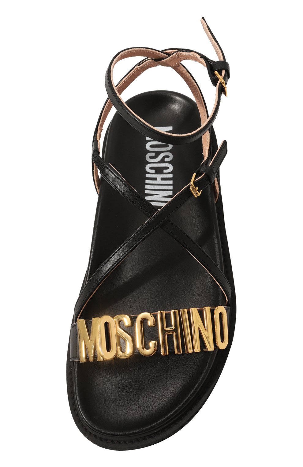 Кожаные сандалии Moschino MA16393G0G/MF0, цвет чёрный, размер 37 MA16393G0G/MF0 - фото 6