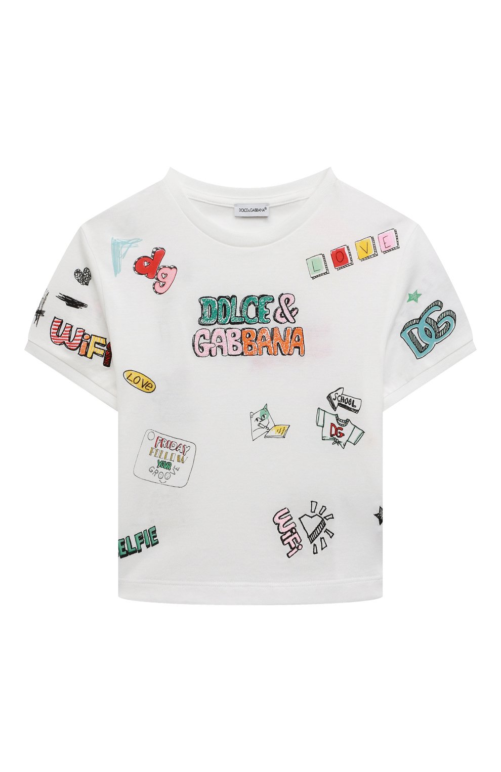 Хлопковая футболка Dolce & Gabbana L5JTJT/G7E0N/2-6