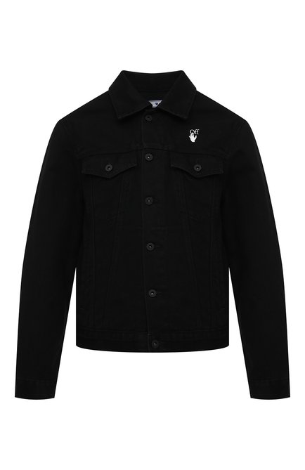 Мужская джинсовая куртка OFF-WHITE черного цвета по цене 85100 руб., арт. 0MYE054R21DEN001 | Фото 1