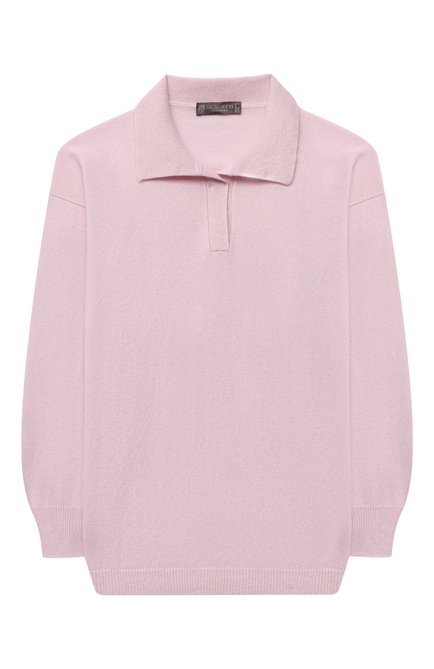 Детский кашемировый пуловер GIORGETTI CASHMERE розового цвета по цене 25450 руб., арт. MB1806/8A-14A | Фото 1