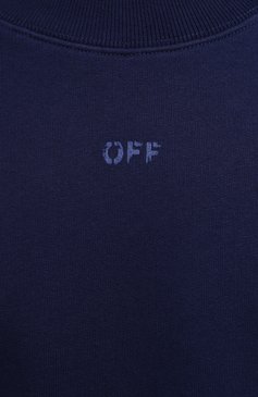Мужской синий хлопковый свитшот OFF-WHITE купить в интернет-магазине ...