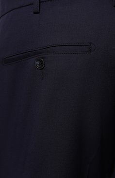 Мужские шерстяные брюки MARCO PESCAROLO темно-синего цвета, арт. EV0M/ZIP/4611 | Фото 5 (Big sizes: Big Sizes; Материал внешний: Шерсть; Силуэт М (брюки): Чиносы; Длина (брюки, джинсы): Стандартные; Стили: Кэжуэл)