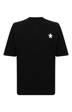 Мужская хлопковая футболка COMME DES FUCKDOWN черного цвета, арт. CDFU1242 | Фото 1 (Длина (для топов): Стандартные; Принт: С принтом; Материал внешний: Хлопок; Стили: Спорт-шик; Рукава: 3/4)