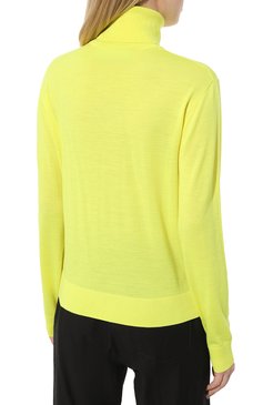 Женская шерстяная водолазка DSQUARED2 желтого цвета, арт. S75HA1165/S18174 | Фото 4 (Женское Кросс-КТ: Водолазка-одежда; Материал внешний: Шерсть; Рукава: Длинные; Региональные ограничения белый список (Axapta Mercury): Не проставлено; Длина (для топов): Стандартные; Материал сплава: Проставлено; Драгоценные камни: Проставлено; Стили: Кэжуэл)