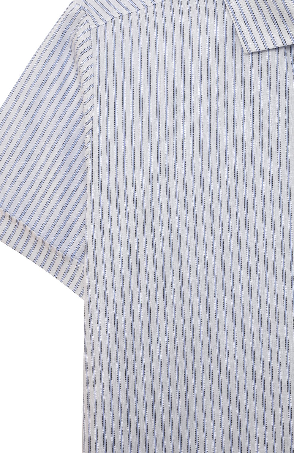 Детская хлопковая рубашка ALETTA голубого цвета, арт. AM220783C-37/4A-8A | Фото 3 (Рукава: Короткие; Материал внешний: Хлопок; Стили: Классический)