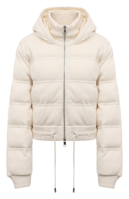 Женская утепленная куртка из хлопка и шерсти BOSS белого цвета по цене 52800 руб., арт. 50501569 | Фото 1