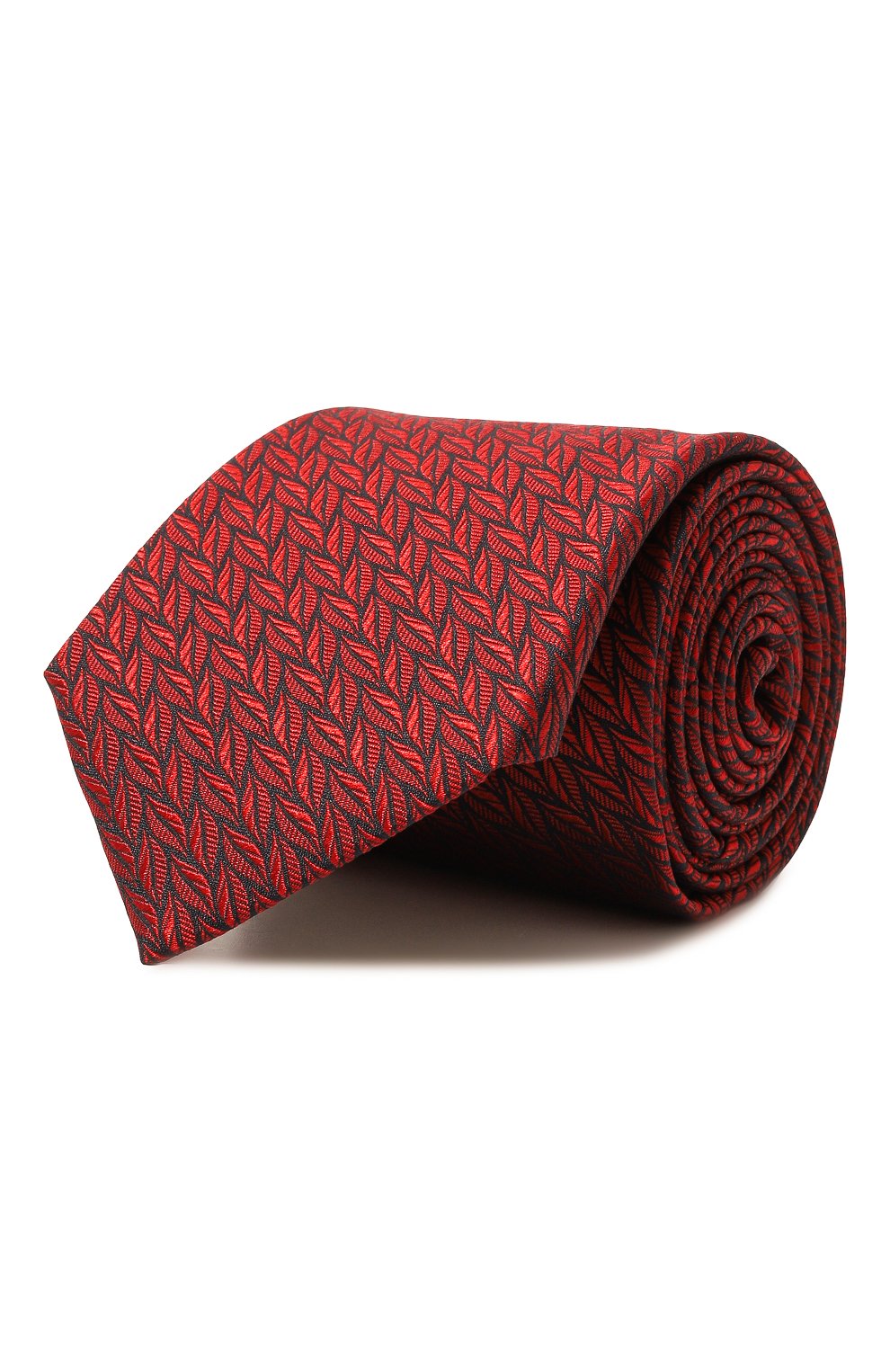 С принтом Canali, Шелковый галстук Canali, Италия, Красный, Шелк: 100%;, 13378050  - купить