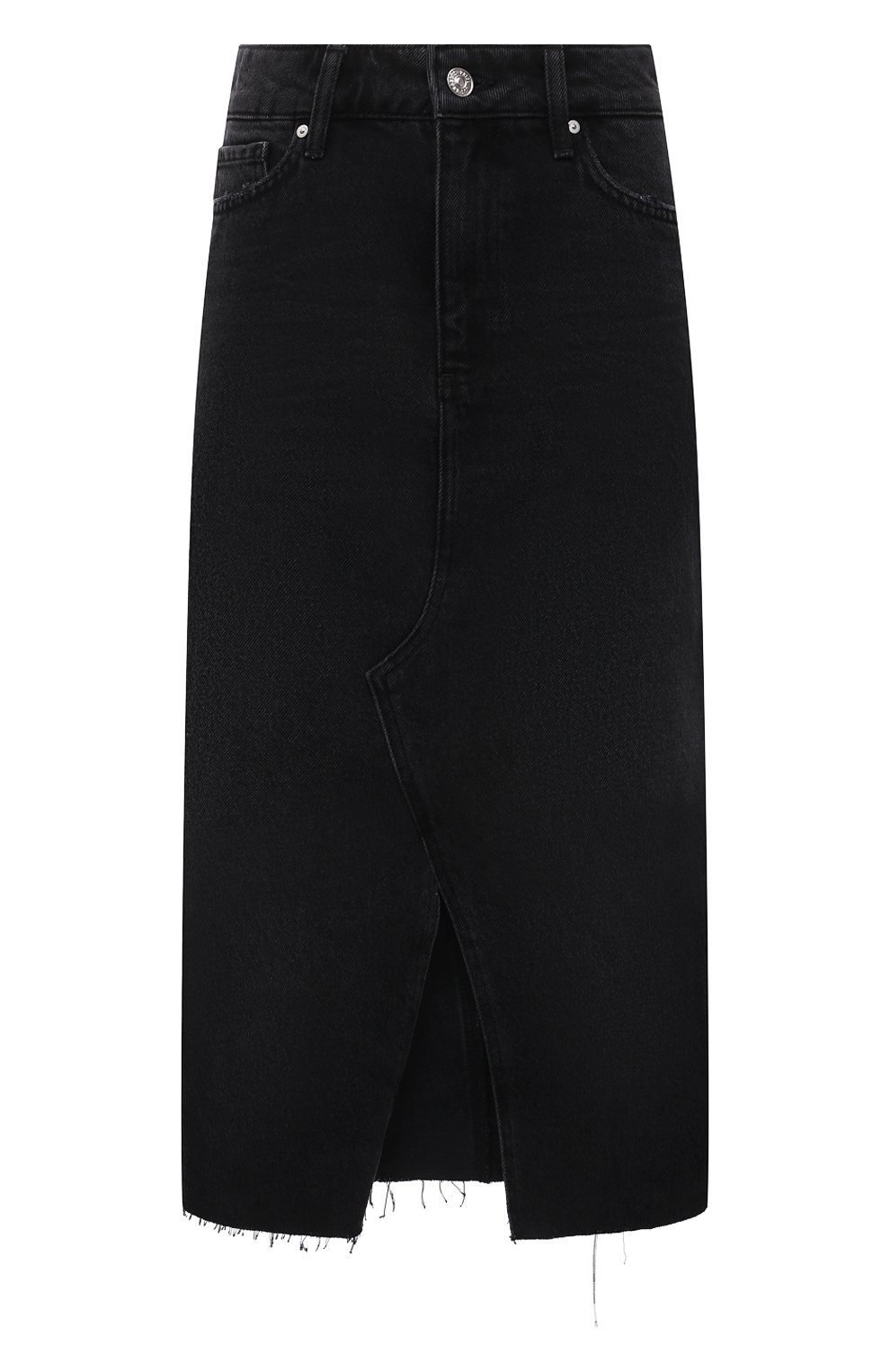 Женская черная джинсовая юбка meadow midi skirt PAIGE купить в интернет ...