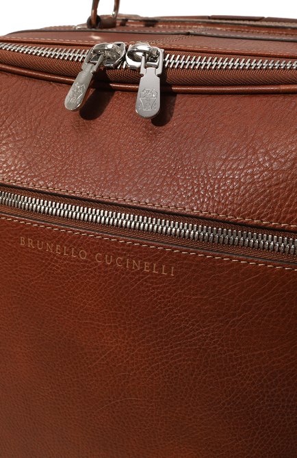 Мужской кожаный дорожный чемодан BRUNELLO CUCINELLI коричневого цвета, арт. MBZIU342 | Фото 2 (Статус проверки: Проверена категория; Материал: Натуральная кожа; Размер: large; Ограничения доставки: oversized)
