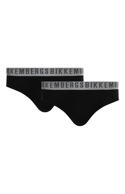 Мужские комплект из двух брифов DIRK BIKKEMBERGS черного цвета, арт. BKK1USP11BI | Фото 1 (Материал сплава: Проставлено; Материал внешний: Хлопок; Нос: Не проставлено)