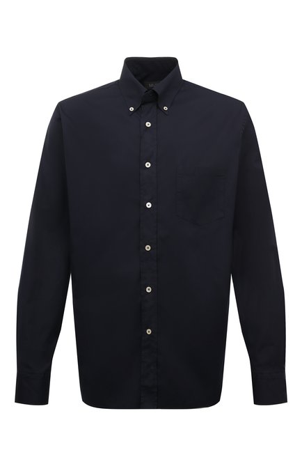 Мужская хлопковая рубашка MUST темно-синего цвета по цене 46800 руб., арт. BR0KEN/P101/53K | Фото 1