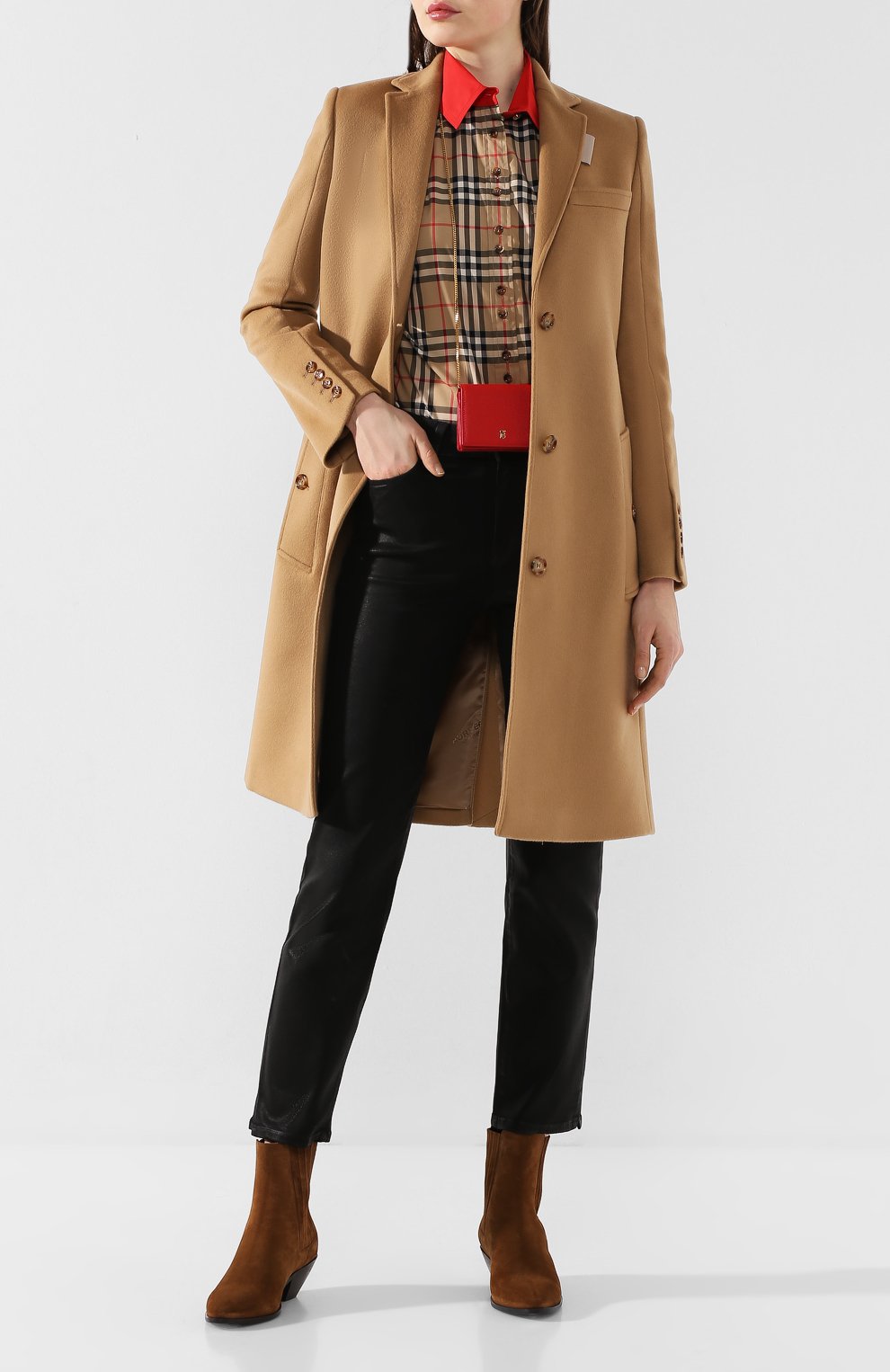 Женское бежевое кашемировое пальто bramley BURBERRY купить в интернет ...