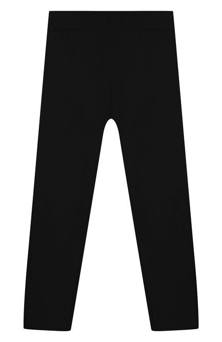 Детские шерстяные брюки WOOL&COTTON черного цвета, арт. KRUPH | Фото 1 (Материал: Текстиль, Шерсть; Кросс-КТ НВ: Брюки)
