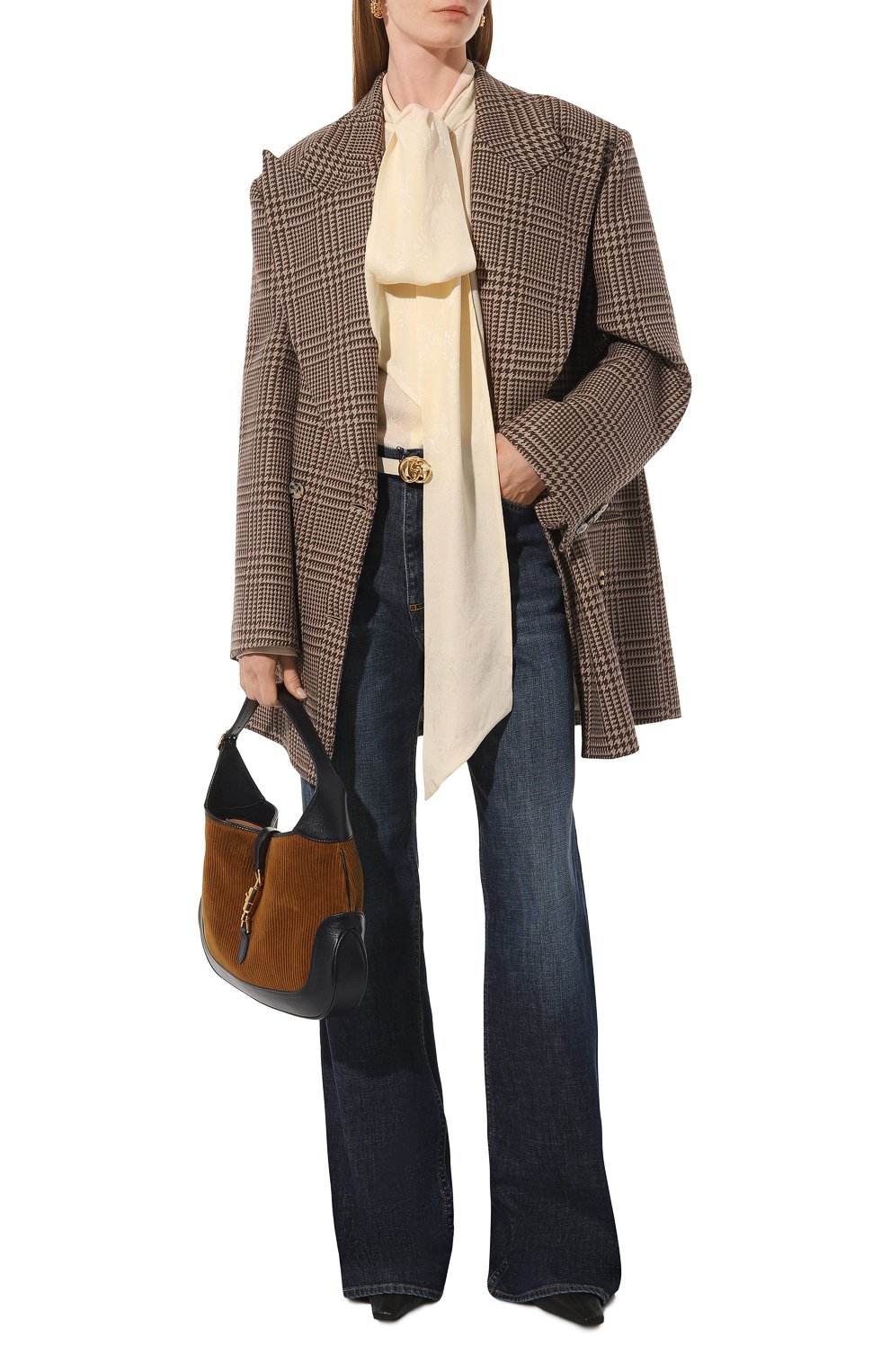 Женская сумка jackie 1961 medium GUCCI коричневого цвета, арт. 636710 2S8AG | Фото 7 (Сумки-технические: Сумки top-handle; Размер: medium; Материал: Текстиль)