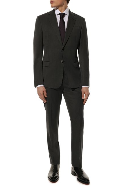 Мужской шерстяной костюм GIORGIO ARMANI темно-серого цвета по цене 189500 руб., арт. 8WGAV001/T0075 | Фото 1