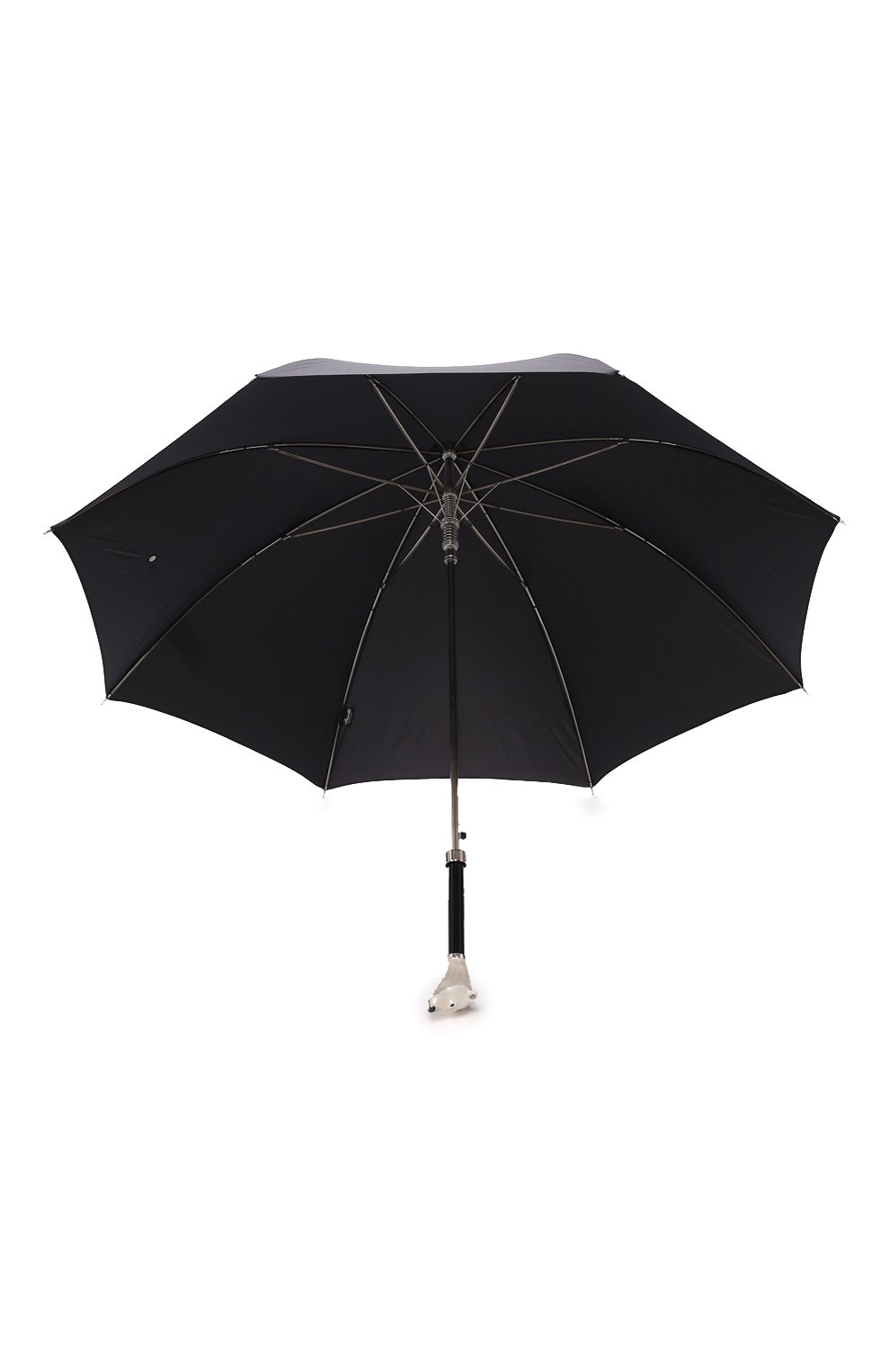 Мужской зонт-трость PASOTTI OMBRELLI черного цвета, арт. 478/RAS0 0XF0RD/18/K71 | Фото 3 (Материал: Текстиль, Синтетический материал, Металл)