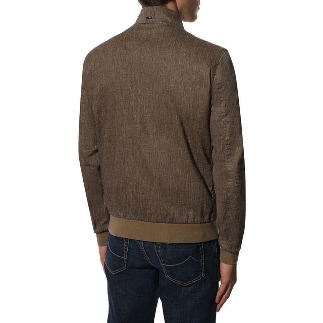 фото Бомбер из хлопка и льна herno