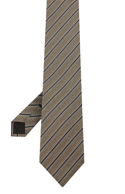 Мужской шелковый галстук TOM FORD бежевого цвета, арт. 8TF13/XTF | Фото 2 (Материал: Текстиль, Шелк; Принт: С при�нтом; Региональные ограничения белый список (Axapta Mercury): RU)