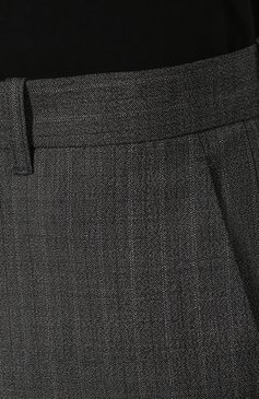 Мужские шерстяные брюки BALENCIAGA серого цвета, арт. 595288/TGT15 | Фото 5 (Материал внешний: Шерсть; Длина (брюки, джинсы): Стандартные; Случай: Повседневный; Материал подклада: Хлопок; Статус проверки: Проверена категория)