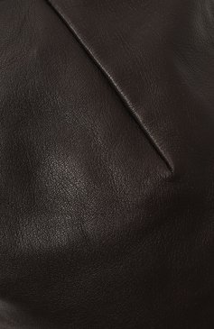 Женская кожаная шапка GIORGIO ARMANI коричневого цвета, арт. 797325/3F508 | Фото 4 (Нос: Не проставлено)