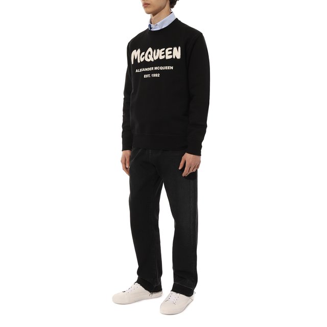 Хлопковый свитшот Alexander McQueen  688713 QTZ81 Фото 2
