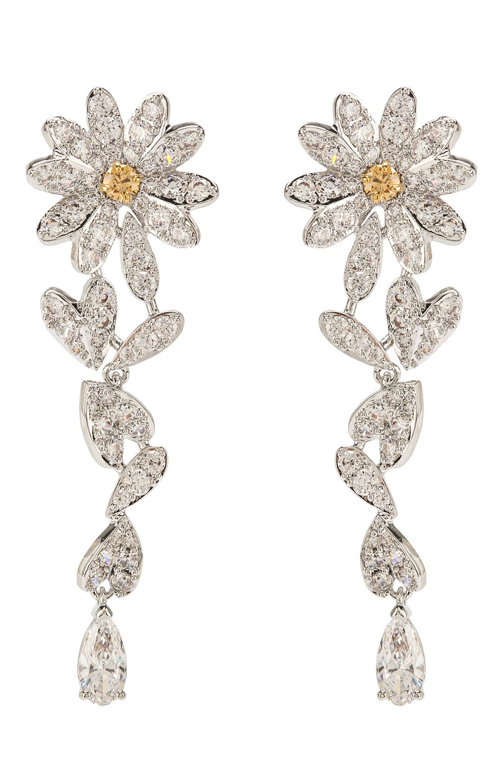 Женские серьги eternal flower SWAROVSKI серебряного цвета, арт. 5512655 | Фото 1 (Материал: Металл)