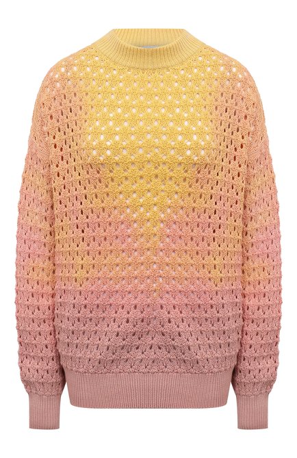 Женский хлопковый свитер THE ATTICO розового цвета по цене 59950 руб., арт. 222WCK49/C044 | Фото 1