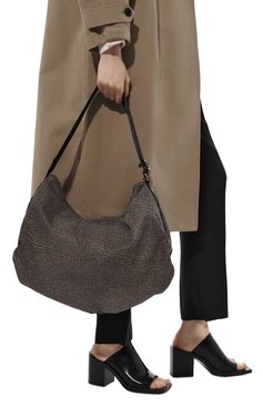 Женская сумка cloudette large BORBONESE бежевого цвета, арт. 924163 | Фото 2 (Сумки-технические: Сумки-шопперы; Материал сплава: Проставлено; Материал: Текстиль; Драгоценные камни: Проставлено)