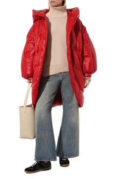 Женская утепленная куртка JACOB LEE красного цвета, арт. WDC01924VM | Фото 2 (Кросс-КТ: Куртка, Утепленный; Рукава: Длинные; Д лина (верхняя одежда): До колена; Материал внешний: Синтетический материал; Материал сплава: Проставлено; Стили: Спорт-шик; Драгоценные камни: Проставлено)