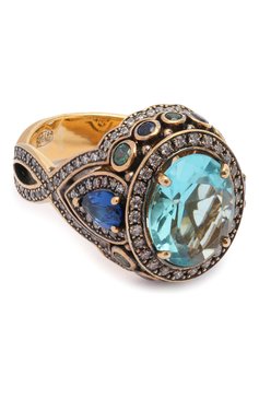 Женское кольцо splash QUEENSBEE голубого цвета, арт. 102316/9,36 | Фото 1 (Материал: Серебро; Региональные ограничения белый список (Axapta Mercury): RU)