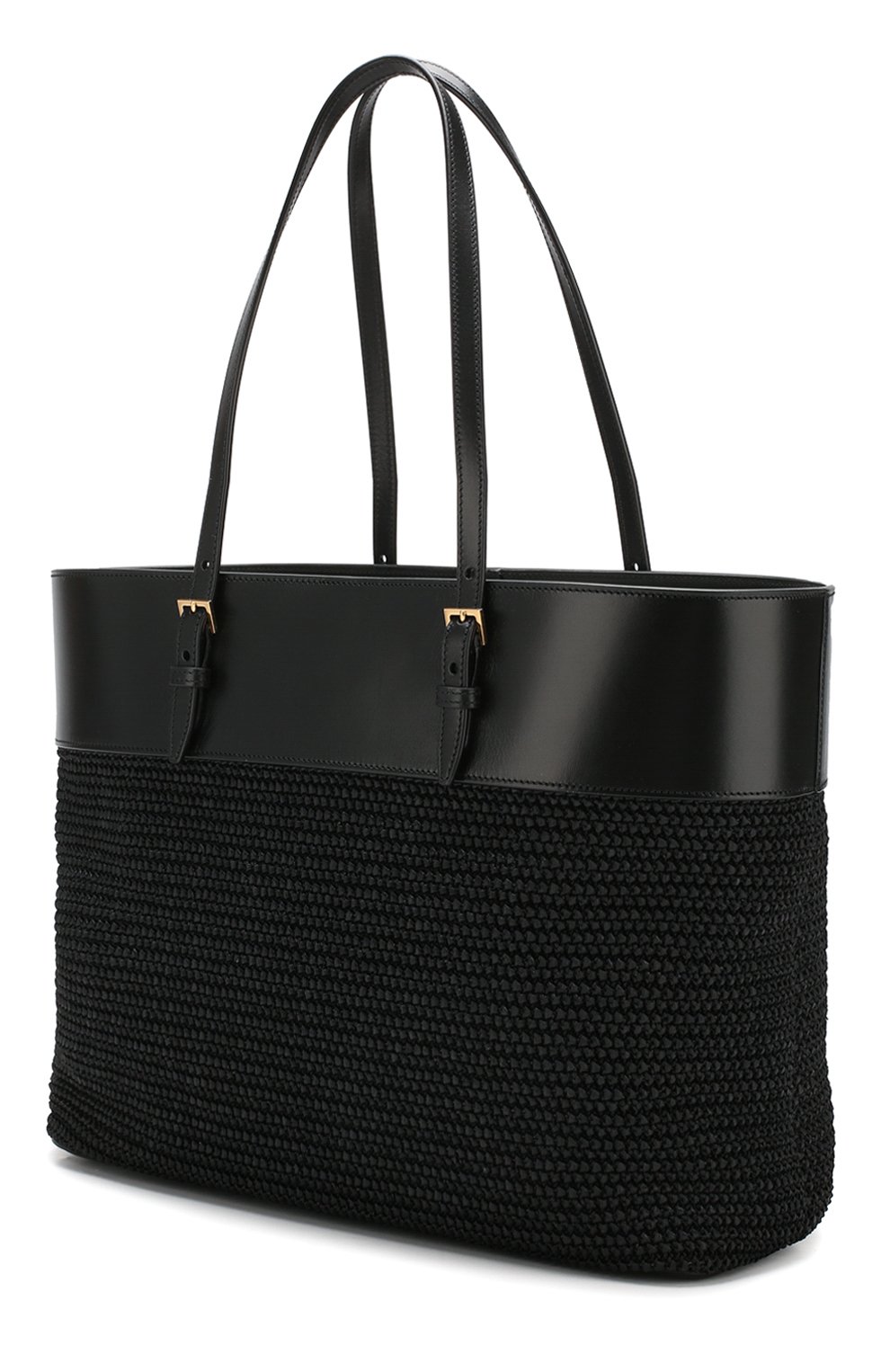 Женский сумка-шопер boucle medium SAINT LAURENT черного цвета, арт. 608962/90B8J | Фото 4 (Сумки-технические: Сумки-шопперы; Размер: medium; Материал: Текстиль)