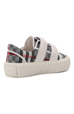 Мужского текстильные кеды BURBERRY голубого цвета, арт. 8049407 | Фото 3 (Мальчики Кросс-КТ: Обувь-низкие; Региональные ограничения белый список (Axapta Mercury): Не проставлено; Нос: Не проставлено; Кросс-КТ: велькро)