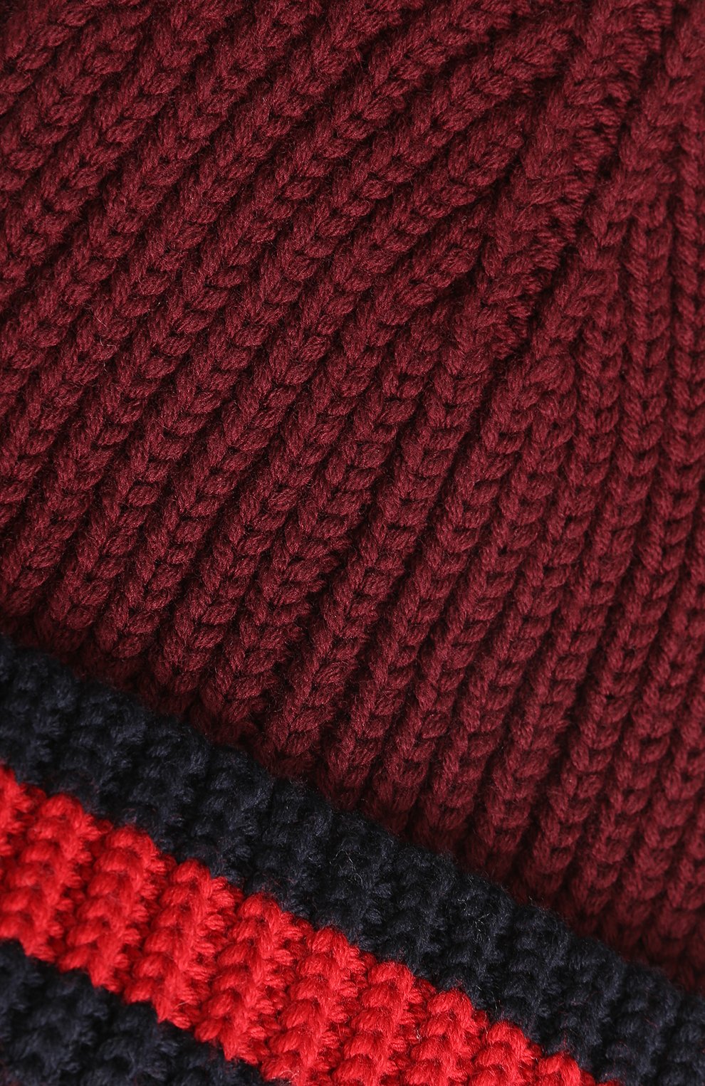 Мужская шерстяная шапка GUCCI бордового цвета, арт. 429753/4G206 | Фото 3 (Материал: Текстиль, Шерсть; Кросс-КТ: Трикотаж)