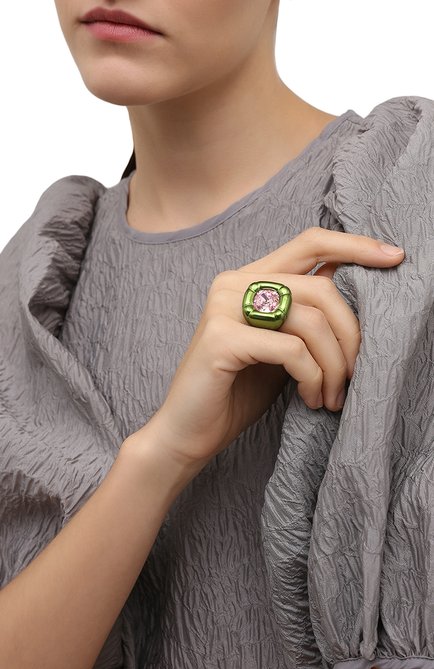 Женское кольцо dulcis SWAROVSKI зеленого цвета, арт. 5609725 | Фото 2 (Материал: Металл)