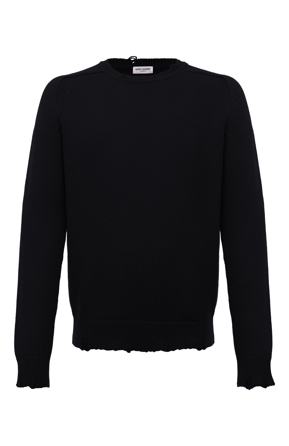 Хлопковый свитер Saint Laurent Чёрный 604798/YAL02 5457663