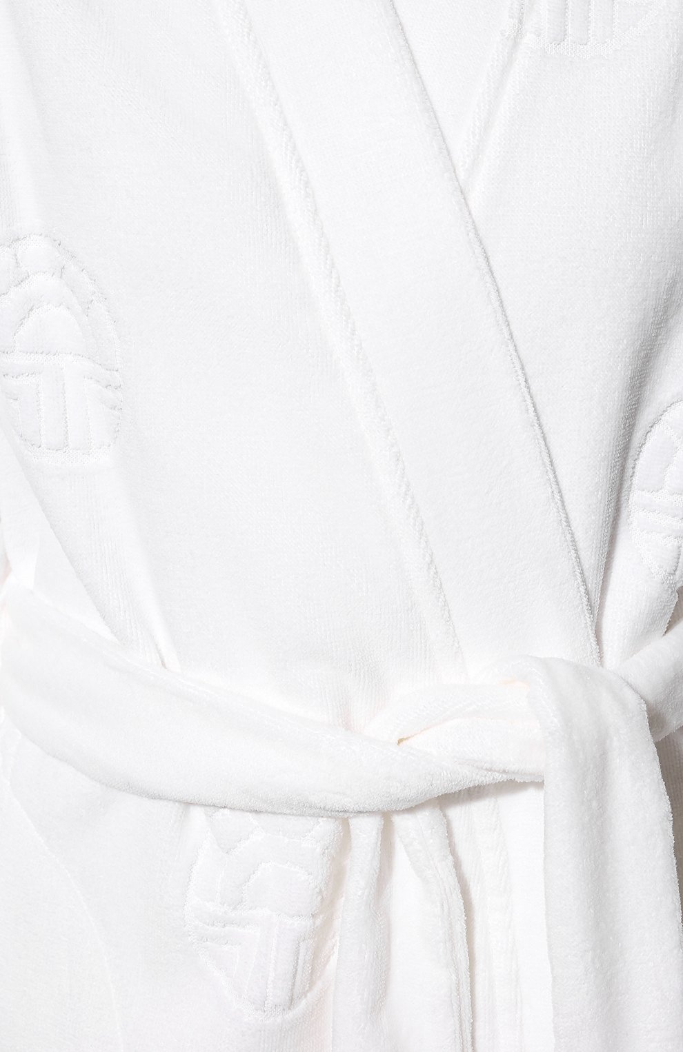 Женский халат LOUIS FERAUD белого цвета, арт. 3884194 | Фото 5 (Материал внешний: Хлопок)