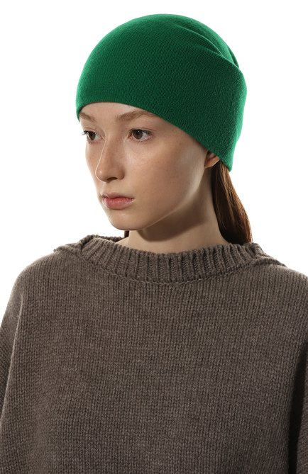 Женская кашемировая шапка TEGIN зеленого цвета, арт. 1104 | Фото 2
