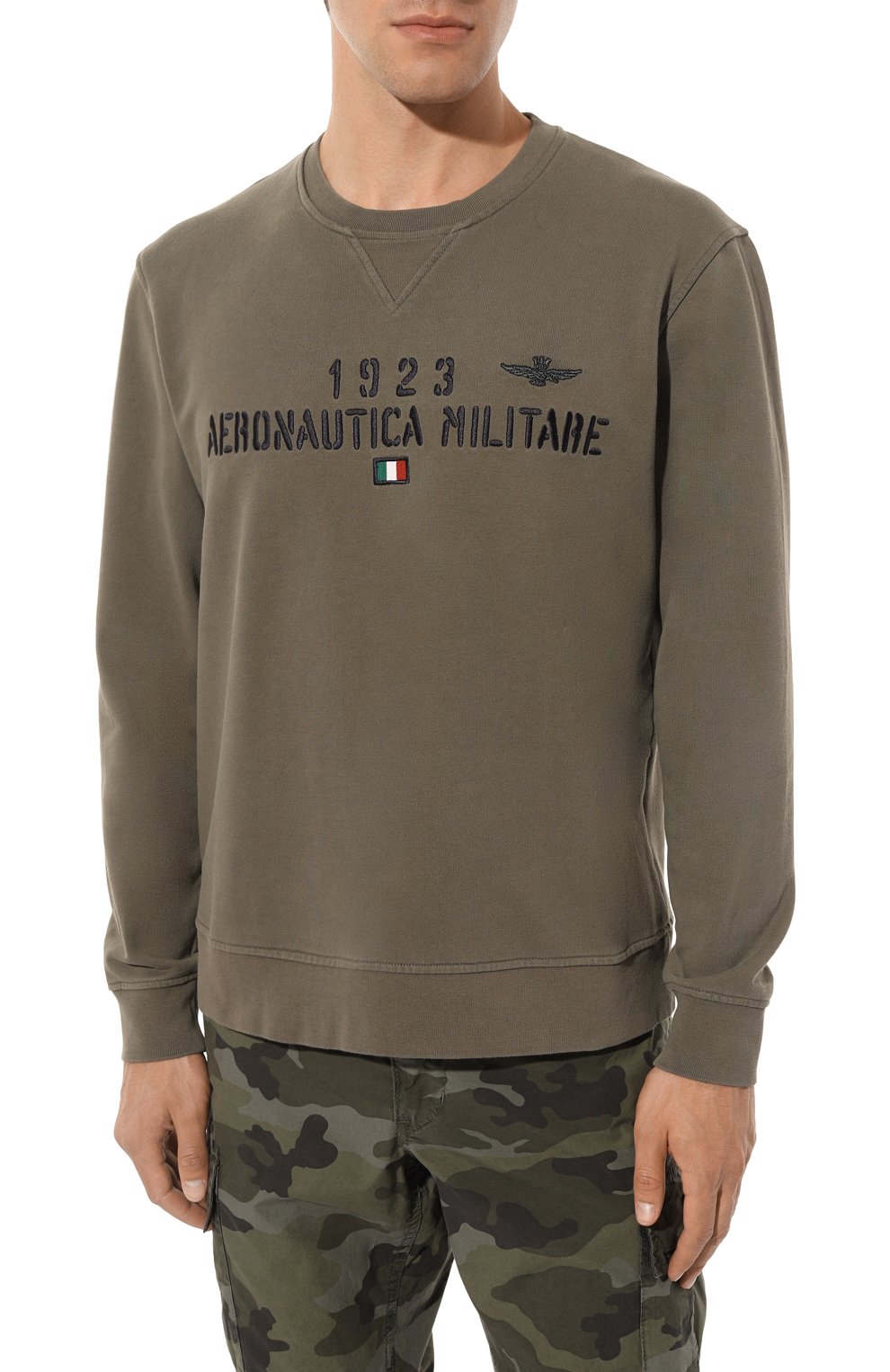 Хлопковый свитшот Aeronautica Militare  231/FE1746F489 Фото 3