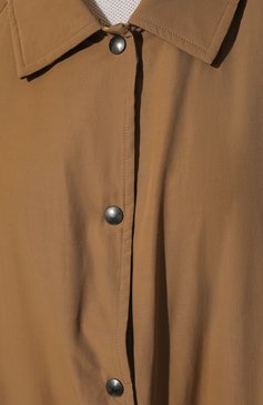 Женский плащ FORTE DEI MARMI COUTURE бежевого цвета, арт. 22WF4502-25 | Фото 5 (Рукава: Длинные; Материал внешний: Синтетический материал, Хлопок; Стили: Классический, Кэжуэл; Материал подклада: Синтетический материал; Длина (верхняя одежда): Длинные)