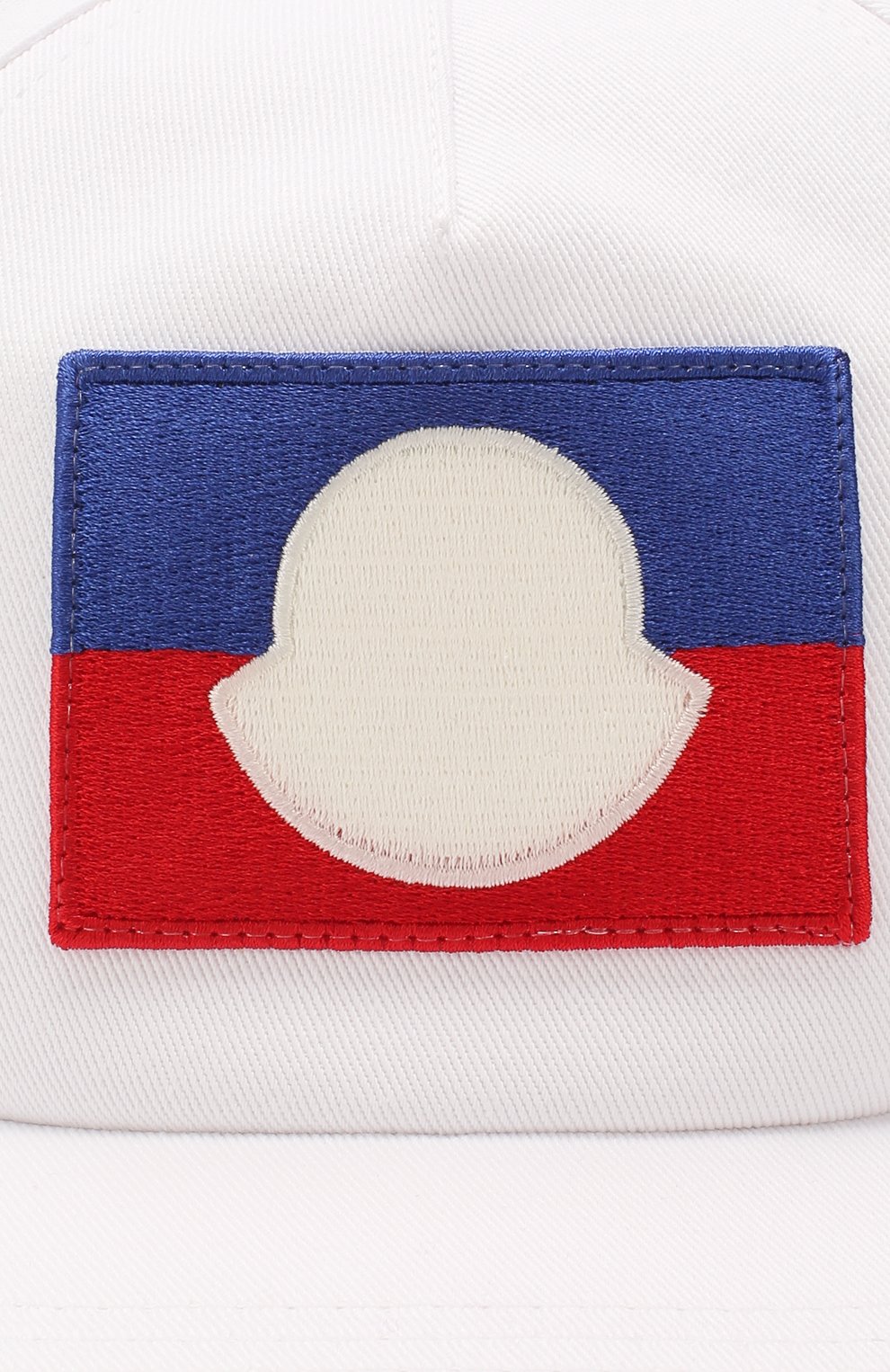 Детская хлопковая бейсболка MONCLER белого цвета, арт. F1-954-3B704-20-04863 | Фото 3 (Материал: Текстиль, Хлопок; Материал сплава: Проставлено; Нос: Не проставлено)