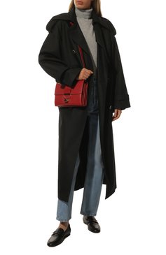 �Женская сумка arlettis COCCINELLE красного цвета, арт. E1 MD5 12 07 01 | Фото 7 (Сумки-технические: Сумки через плечо; Материал: Натуральная кожа; Ремень/цепочка: На ремешке; Размер: small)