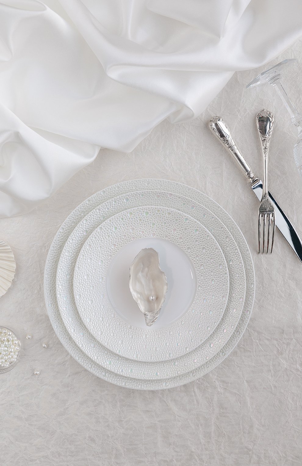 Тарелка обеденная ecume perle BERNARDAUD белого цвета, арт. 1975/20249 | Фото 2 (Интерьер Кросс-КТ: Обеденная посуда; Ограничения доставки: fragile-2)