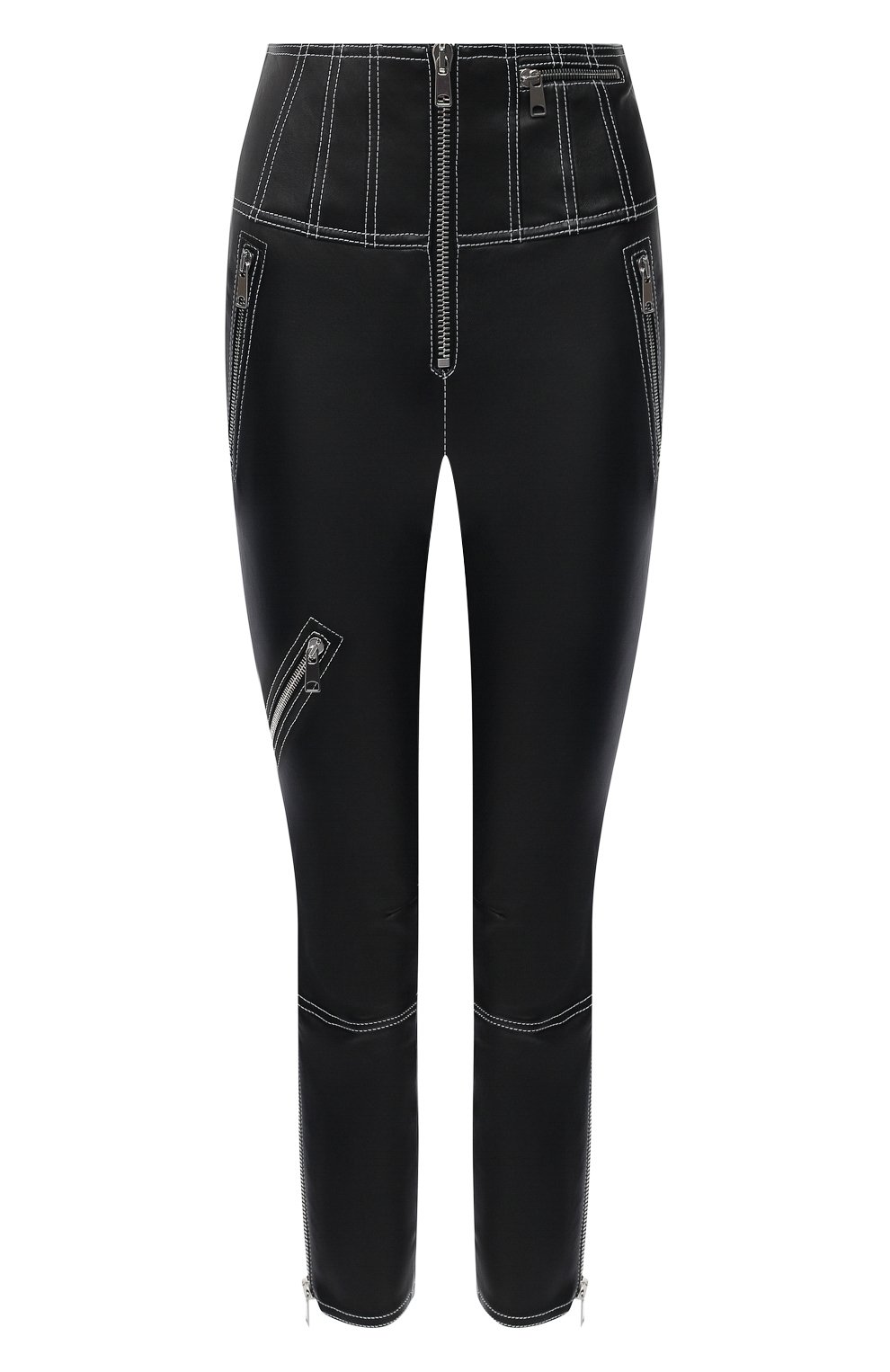 Кожаные брюки Alexander McQueen Чёрный 650220/Q5AFK 5542494