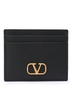 Женский кожаный футляр для кредитных карт  VALENTINO черного цвета, арт. VW2P0V32/SNP | Фото 1 (Материал: Натуральная кожа; Региональные ограничения белый список (Axapta Mercury): RU)