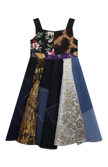 Детское платье DOLCE & GABBANA разноцветного цвета, арт. L52DS7/G7YQM/8-14 | Фото 1 (Материал внешний: Синтетический материал, Хлопок; Рукава: Короткие; Материал подклада: Вискоза; Девочки Кросс-КТ: Платье-одежда; Случай: Повседневный; Региональные ограничения белый список (Axapta Mercury): RU; Ростовка одежда: 10 - 11 лет | 140 - 146см, 12 лет | 152 см, 8 лет | 128 см)
